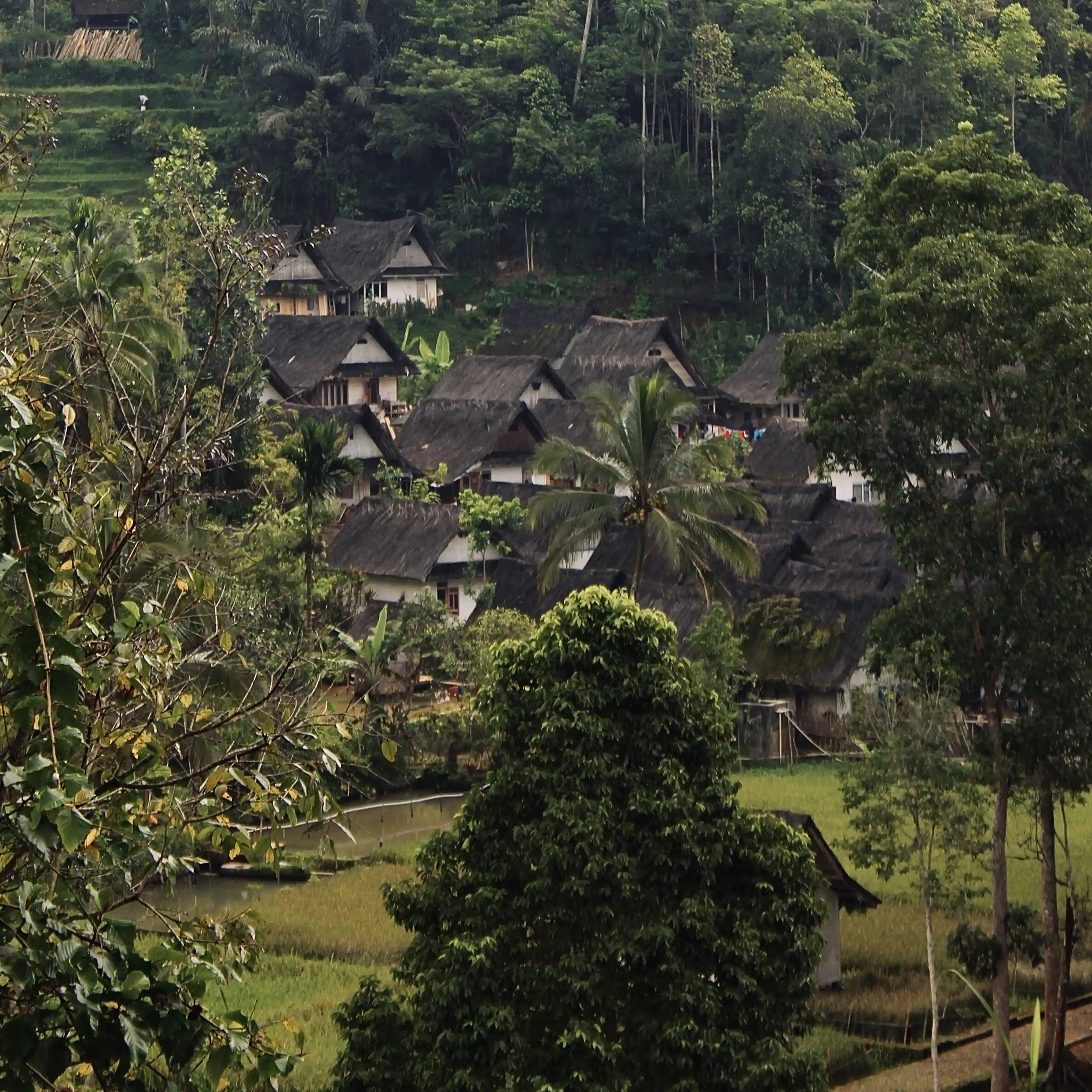 Pemandangan Kampung Naga dari atas
